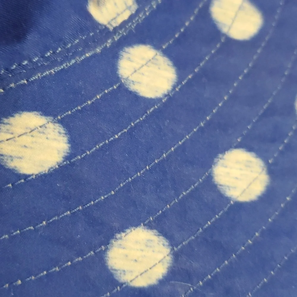 San Diego Hat Co Girls Blue Polka Dot Butterfly Reversible Sun Hat ‎ 5-7 Years